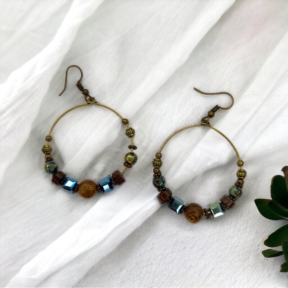 Stunning Handmade Beaded Boho Earrings - Rustic Chic Western Style, Perfect Gift - Picture 3 of 4